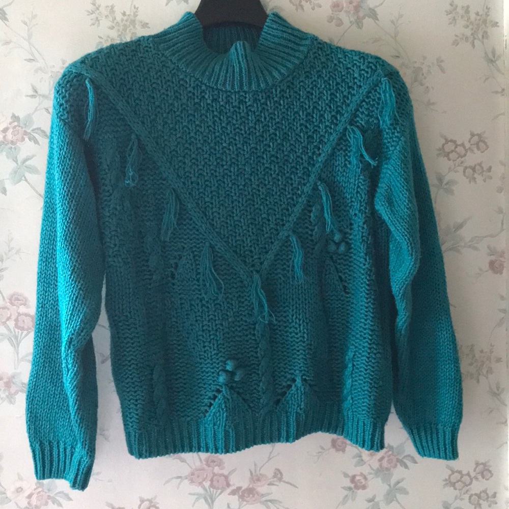 Vtg cable knitted by hand Jamie Scott/Jeri Jo copy